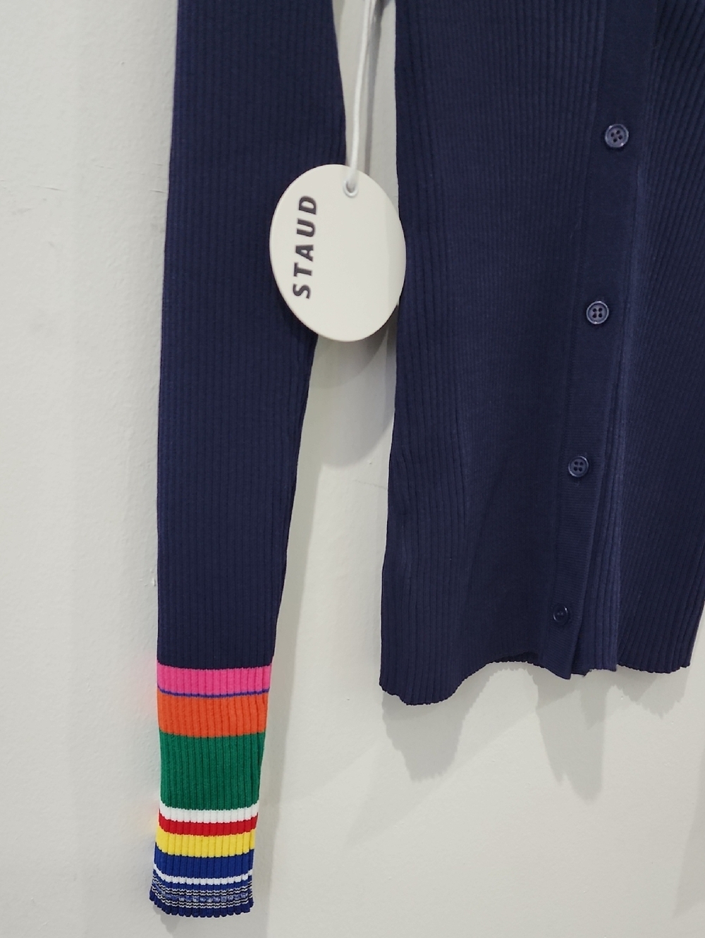 Staud Cargo Sweater - Navy Multi - Picture 6 of 12